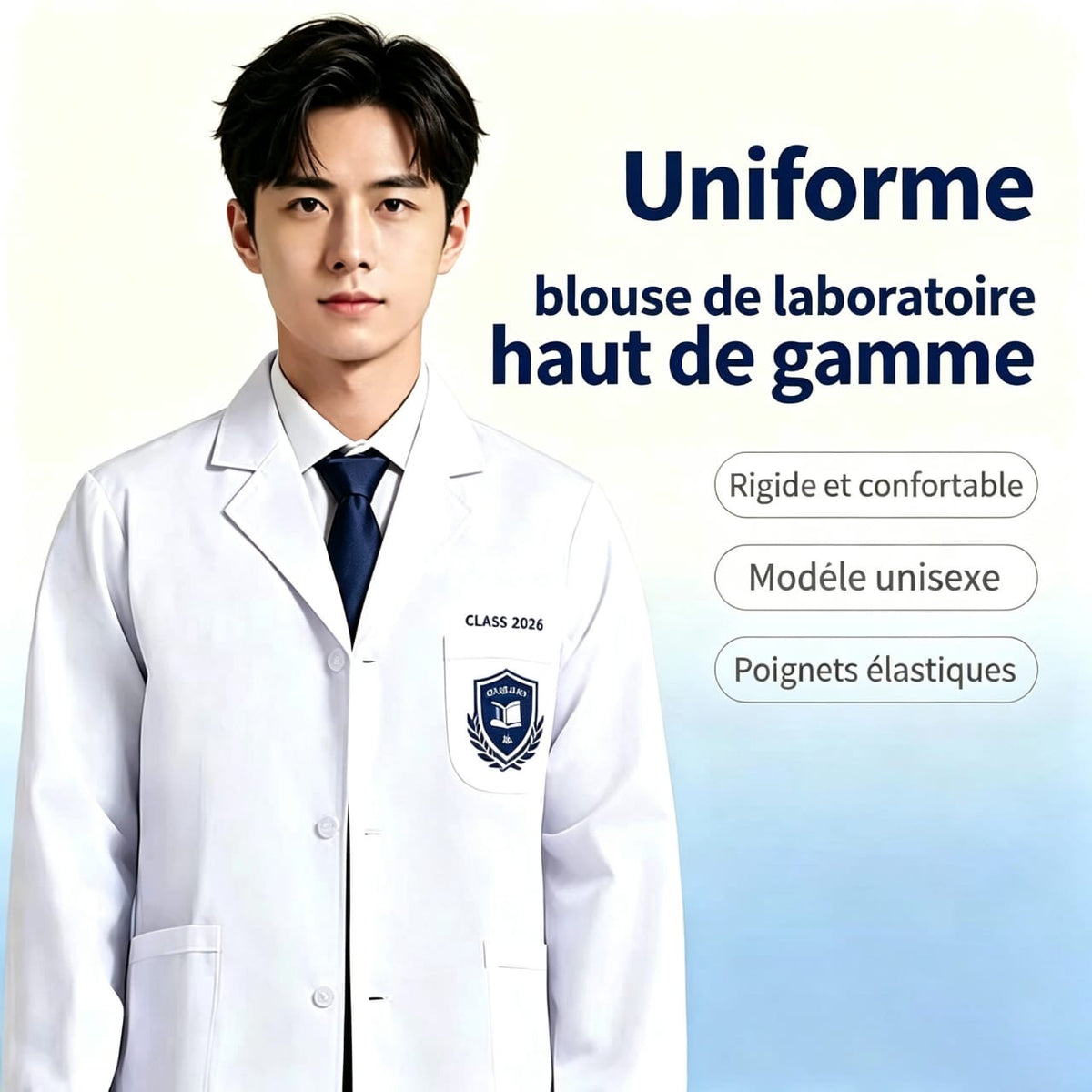 Blouse scolaire, autre personnalisable en fonction du logo